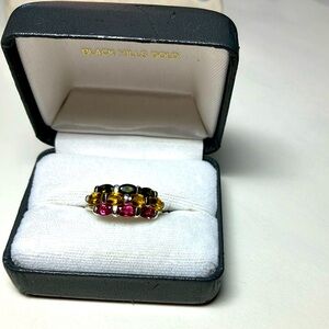 Multi-Colored Tourmaline Sterling Silver Ring